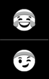 Esempi di emoji che ride e che fa l'occhiolino